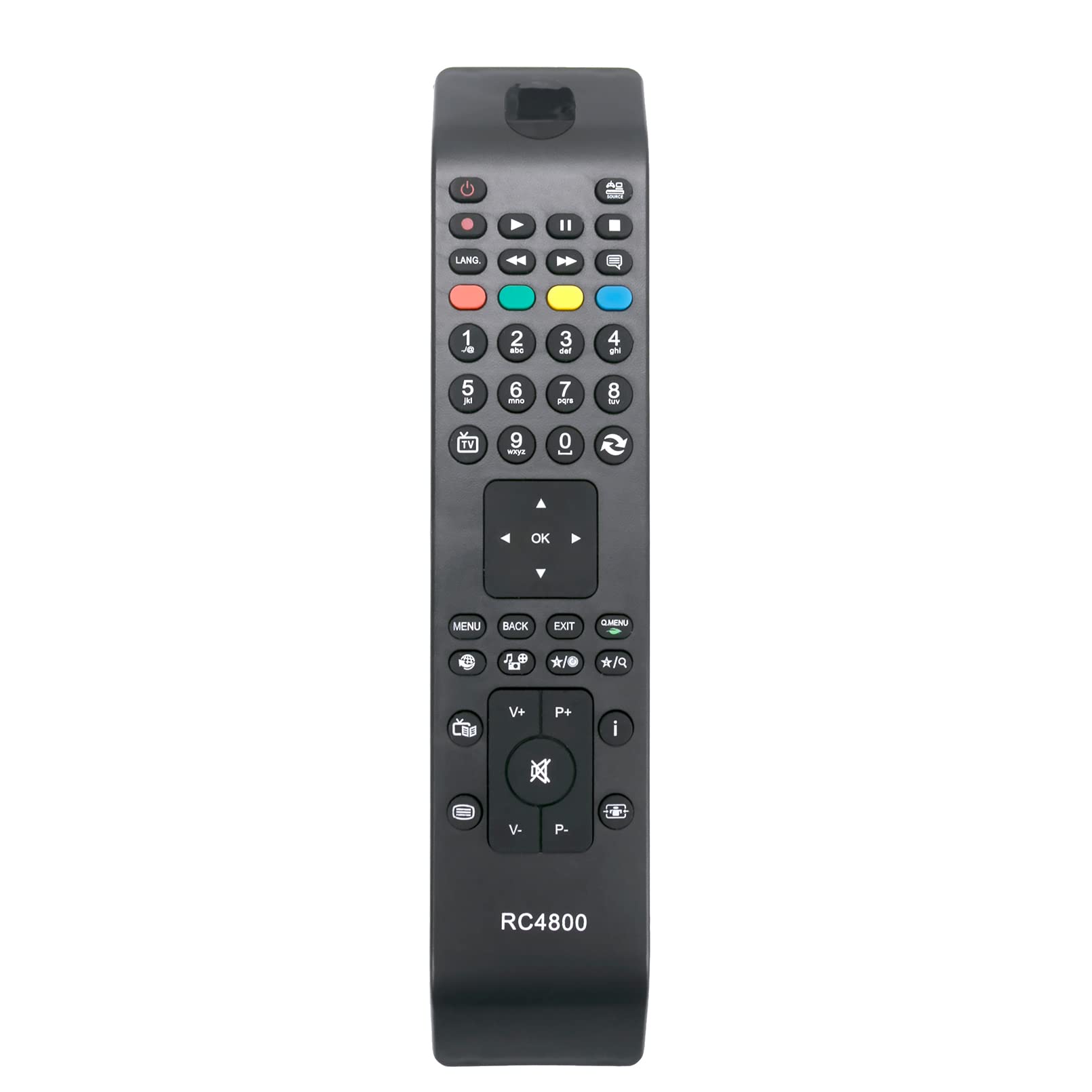 VINABTY RC4800 Remplacement Remote Control fit for Bush JMB Digihome JVC TV LT-40TW51J LED19134HD LED19134HDDVD LT-40DG51J LT-32C345A LT-32C346A TECH24HDLEDDVD 40DLEDFHDBMS 49278FHDDLED DLED32165HD