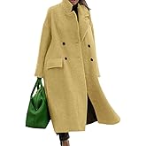 CHARTOU Women Oversized Long Winter Coats Warm Wool Blend Pea Trench Coat Overcoat
