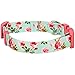 Blueberry Pet Floral Rose Turquoise Dog Collar - Cute Girl Collars for Large Girl Dog Collars, Adjustable & Durable Collar for Dogs, Neck 18-26