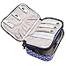 Teamoy Jewelry Travel Case Organizer - Small Storage Bag for Necklace, Earrings, Rings, Watch, Purple Dots