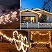 Moreplus 33ft Solar Powered String Lights 8 Modes Copper Wire Lights Indoor/Outdoor Waterproof Decorative String Lights for Patio Garden Wedding Christmas Decor (100 LED-02, Warm White)