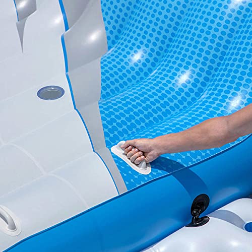 Tobin Sports Pacific Lounge Island, 4 Person Inflatable Raft with Cup