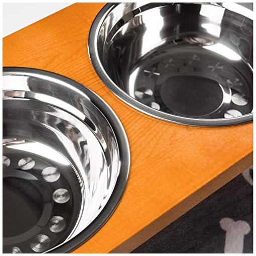 Yangbaga Elevated Dog Bowls, Raised Dog Bowls with Stainless Steel Dog