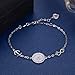 BlingGem Silver Compass Bracelet for Women Symbol No Matter Where White Gold Plated 925 Sterling Silver Jewelry for Women Direction Engraved