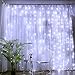 Neretva 300 LED Window Curtain String Light, Twinkle String Fairy Lights, 9.8x9.8ft, 8 Modes Linkable,LED String Lights for Christmas Party Wedding Patio Lawn Garden Decorative Lights (White)