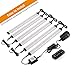 Albrillo Under Cabinet Lights with Remote Control, Dimmable LED Strip Lights for Under Counter Cupboard Shelf, 2000lm Warm White 3000K, 6 Pack