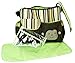 Diaper Tote Bag Green w/Changing Mat Premium Designer Baby Diapers Bag for Girls Boys Twins, Shower Gifts for Mom Dad