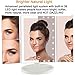 Lighted Makeup Vanity Mirror with 38 LED, LIVSTON Trifold Travel Cosmetic Mirror with Touch Dimmer, 1X/2X/3X Magnification Sections, USB Cable or Battery Operated