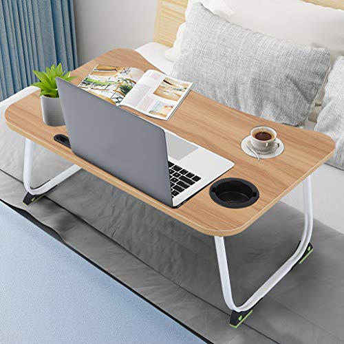 Abvenc Foldable Laptop Table Lapdesk, Large Bed Tray Multifunction