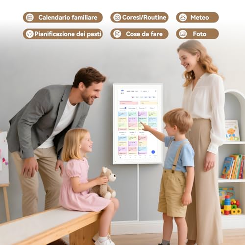 TABWEE Digital Calendar 15.6 Inches – Electronic Calendar for Family Organizer, Faccenda Table, Meal Planner, Reward System (Digital Photo Frame)