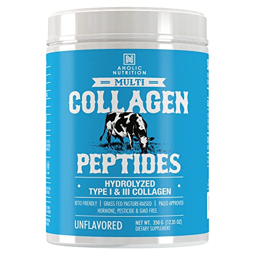 AHOLIC NUTRITION Multi Collagen Peptides Powder GrassFed Hydrolyzed