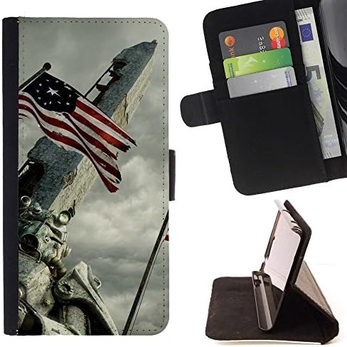 Jordan Colourful Shop - Fallout Usa Flag For Samsung Galaxy J3 - Leather Cover Case High Impact Absorption Case -