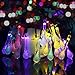 Binval 2-Pack Solar Waterdrop String Lights for Outdoor Patio Lawn Landscape Garden Home Wedding Holiday and Christmas decorations[19.7feet - 6m - 30LED-Multi Color]