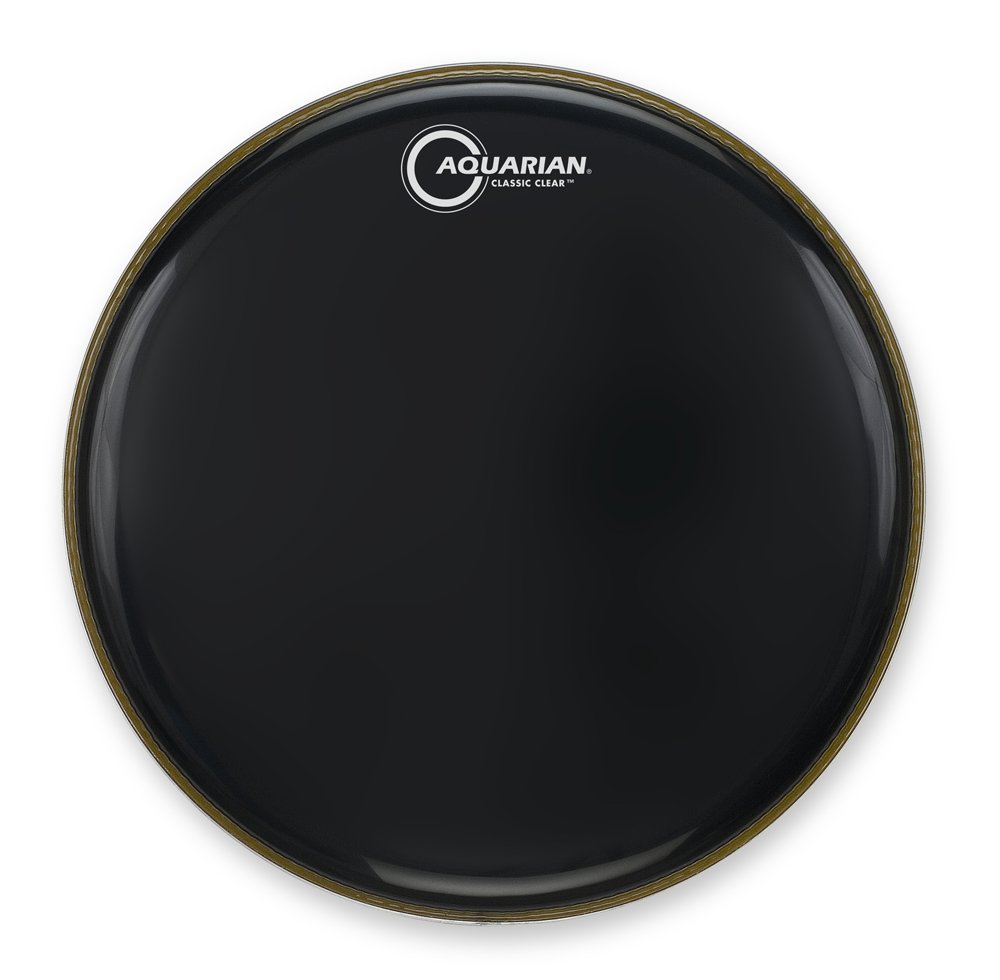 Aquarian CC18BK Classic Clear Series - 18 inch - Black Gloss Resonant