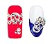 Premium Quality Nail Art Set of Metal 3D Decorations In Different Designs / Shapes Including Silver Skulls, Skulls With Rhinestones, Crowns With Crystals And Crosses With Jewels By VAGA