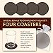 Anna Stay Placemats Set of 6 - Modular Place Mats and Trivets for Hot Dishes, Extendable Hot Pads, Small Heat Resistant Mats for Countertop, Warm Gray Brownish Modern Washable Square Placemats
