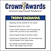 Crown Awards Gold Cup Trophies with Custom Engraving, 7.25