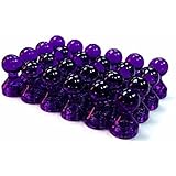 24 Purple Magnetic Push Pins - Perfect for Fridge Magnets, Whiteboards, and Maps (Purple)