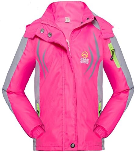 Roseate Girls Waterproof Jacket Sport Lightweight Outerwear Hot Pink 6
