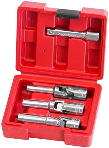 Neilsen 4pc 3/8 Drive Glow Plug Socket Set Universal Joint 8 10 12mm