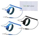 Anti Static Wrist Straps - 3 Pack - Reusable Anti-Static Wrist Straps Equipped with Grounding Wire and Alligator Clip - Enables You to Ground Yourself While Working on Sensitive Electronics