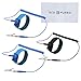 Eco-Fused Anti Static Wrist Straps - 3 Pack - Reusable Anti-Static Wrist Straps Equipped with Grounding Wire and Alligator Clip - Enables You to Ground Yourself (1x Black + 2x Blue)