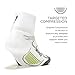 Feetures! Men's Elite Max Cushion Quarter, White + black, xl