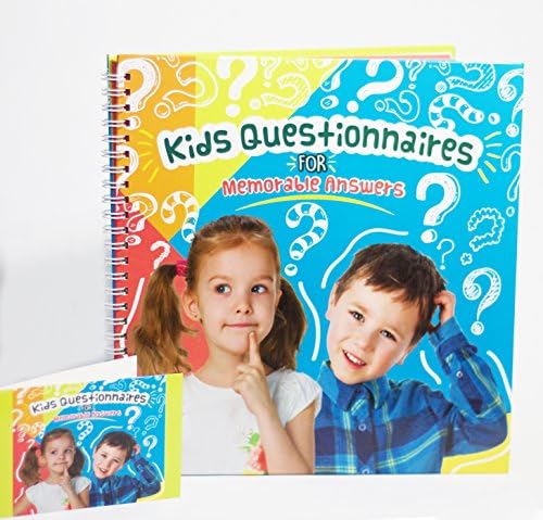 KIDS QUESTIONNAIRES FOR MEMORABLE ANSWERS - A Child's Memory Booklet to Remember the Funny Things Kids Say and Ask. The perfect gift for any ocassion for parents everywhere.