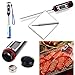Digital Cooking Thermometer Instant and Accurate Read Long Probe LCD Display for Food Meat BBQ Milk and Candy-Black.
