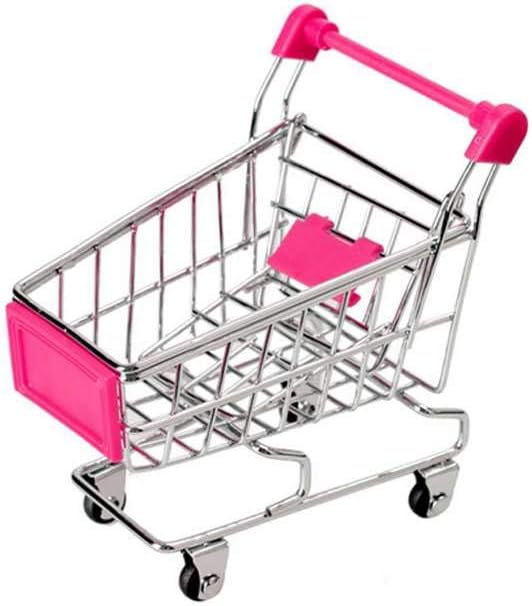 CoddingtonBaby Kids Simulation Mini Shopping Cart Toys Handcart Shopping Cart Kids Supermarket Storage Basket Trolley Toy