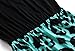 Zattcas Womens Summer Contrast Sleeveless Tank Top Floral Print Maxi Dress Black Aqua Small
