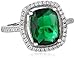 Amazon Essentials Sterling Silver Cubic Zirconia Halo Ring, (previously Amazon Collection)