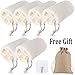 100% Natural 6 Pack of 4 inch Loofahs, ZUEXT SPA Exfoliating Scrubber for Skin Care, Luffa Body Scrub Sponge with Travel Bag, Natural Loofah Exfoliating Bath Sponge, Remove Dead Skin