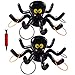 Max Fun Halloween Ring Toss Games for Kids, 2 Pack Inflatable Spiders Set Halloween Party Favor Supplies Holiday Carnival School Decoration Outdoor Indoor Spooky Creepy Game