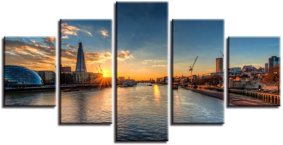 5 Pinturas de Lienzo Cuadro Decorativo Arte de la Lona 5 Piezas