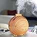 Zenoplige Essential Oil Diffuser with Water Aromatherapy 600ML Globe Cool Mist Humidifier Ultra Quiet Ultrasonic Nebulizer Filter Free Last Overnight Shadow Wood Grain
