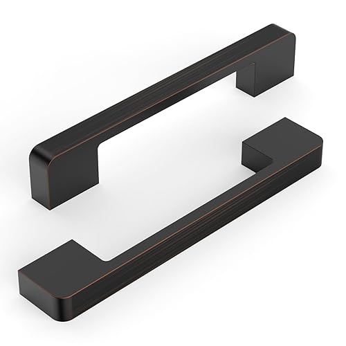 KNOKLOCK 10 Pack 5 Inch(128mm) Kitchen Cabinet Handles Oil Rubbed Bronze Cabinet Pulls Kitchen Cabinet Hardware Drawer Pulls for Cupboard Wardrobe