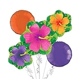 Anagram International Bouquet Tropical Hibiscus Balloon, Multicolor