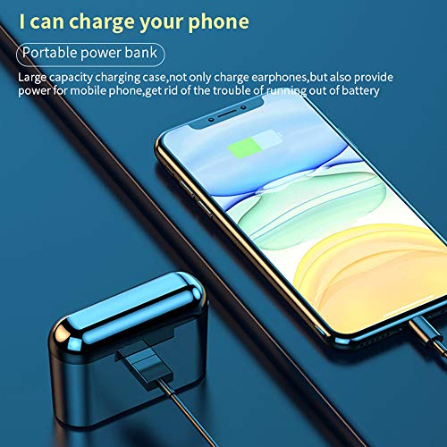 EKUPUZ M2D Wireless Bluetooth TWS Headset, Noise Reduction Sports Headphone, Gaming Headset with LED Display Charging Box for Sport