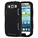 ULAK Galaxy S3 Case, S3 Case - Anti-Slip 3in1 Shockproof S3 Case Hybrid Dust Scratch Shock Resistance Cover Rubber Combo Case for Samsung Galaxy S3 III i9300 Rigid Plastic+Soft Silicone (Black)