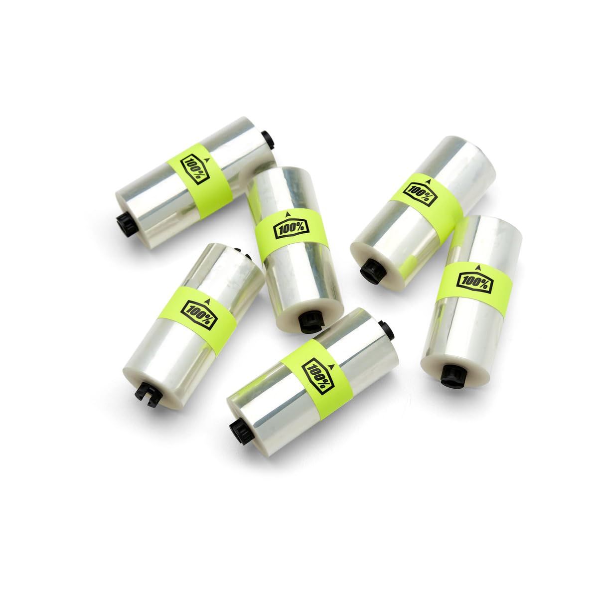 100% Forecast Replacement 45mm Film Kit 6-Pack | Roll-Off System Refill for Racecraft Accuri Strata Goggles | Clear Film | Adult & Youth MTB MX