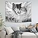 HVEST Wolf Tapestry Wild Predator Wolves Standing on Cliff Wall Hanging Animal Tapestries for Bedroom Living Room Dorm Wall Decor,60 W x 40 H inches