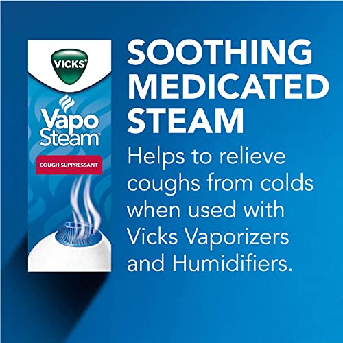 Vicks VapoSteam Medicated Liquid with Camphor, a Cough Suppressant, 8