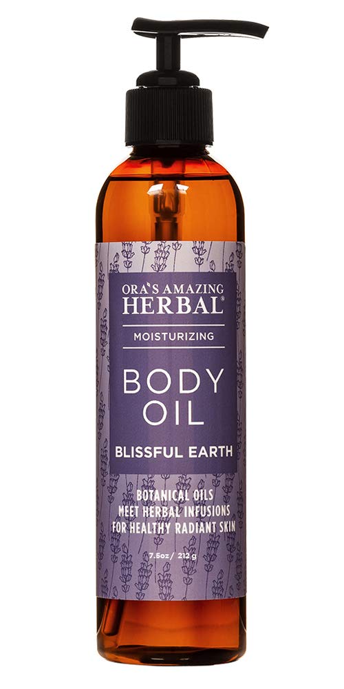 Body Oil for Women, After Shower Body Oil, and Bath Oil For Relaxation, Grapeseed Oil For Skin, Blissful Earth Essential Oil Scent with Lavender Vetiver and Clary Sage, Skin Care Oil, Ora's Amazing Herbal : Beauty