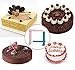Joyoldelf 6 Pcs Cake Scraper Smoother Set, 2pcs Adjustable Cake Smoother Polisher with 4pcs Different Dough Scraper Tools for Smoothing Decorating Tools And Cakes Buttercream Edge