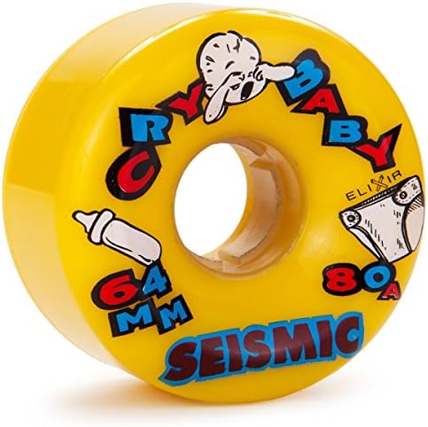 Seismic Cry Baby Longboard Wheels 64mm 80a Yellow