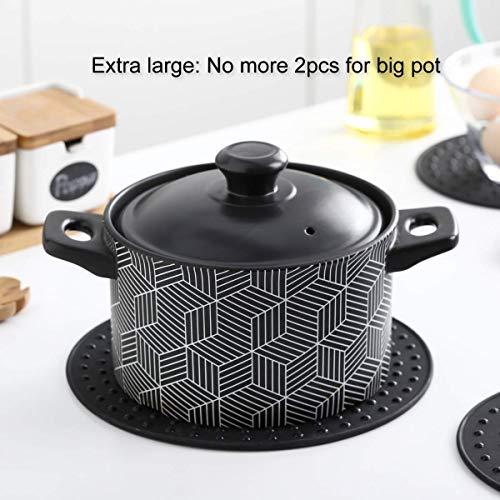 image for colinda Extra Large, Extra Thick Silicone Trivet Mat Set For Hot Dishe