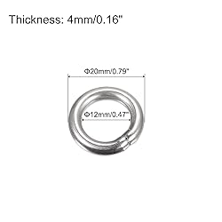 uxcell 304 Stainless Steel O Rings, 25pcs