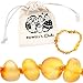 Adult Baltic Amber Bracelet (Unisex, Honey, 7.5 Inches) Lab-Tested, 100% Certified Baltic Amber - All Natural Pain Relief & Anti-Inflammatory For Migraine, Sinus, Arthritis & More