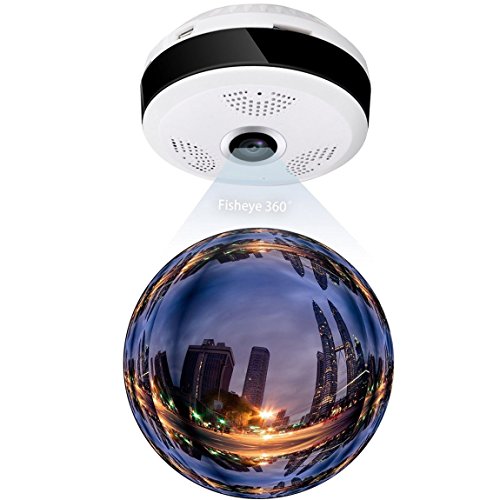 Kebidu IP Camera 360 Degree Panoramic Fisheye 3D VR Wireless Wifi 2.4GHZ Security Camera Outdoor IR Night Motion Detection